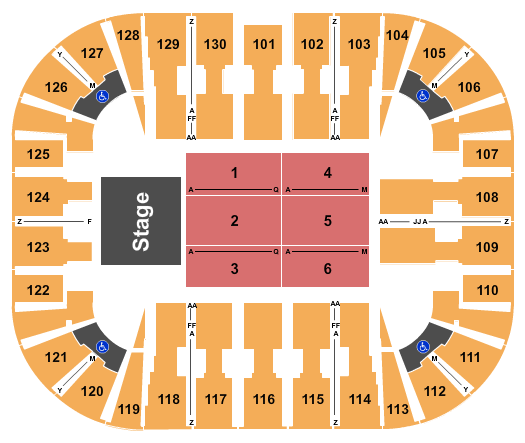 EagleBank Arena seating chart event tickets center