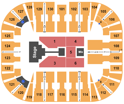 EagleBank Arena Casting Crowns 2022 Seating Chart
