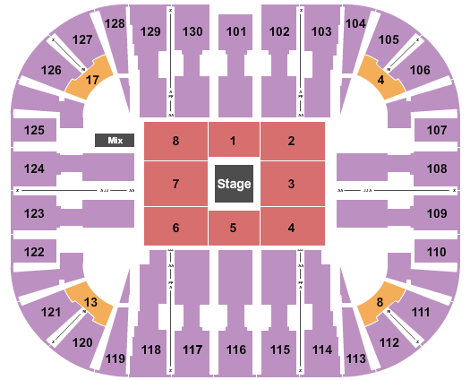 EagleBank Arena CenterStage Seating Chart