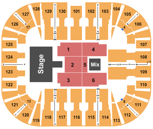 EagleBank Arena Don Omar Seating Chart