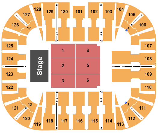 EagleBank Arena Endstage 2 Seating Chart