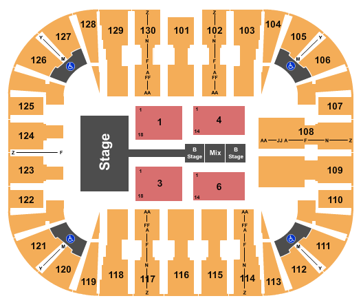 EagleBank Arena Fallout Boy Seating Chart
