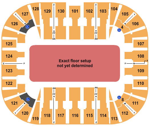 EagleBank Arena Generic Floor Seating Chart