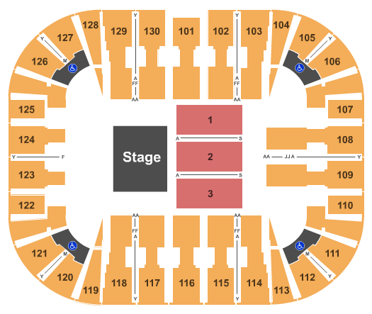EagleBank Arena Half House Seating Chart