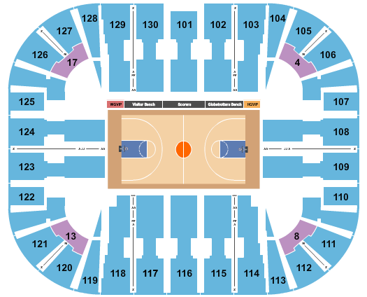 EagleBank Arena Harlem Globetrotters Seating Chart