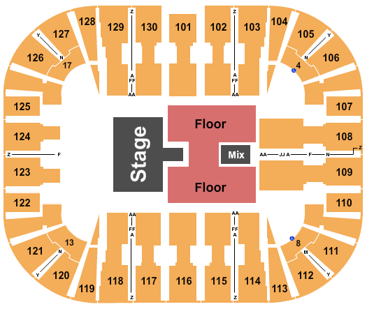 EagleBank Arena Lee Brice Seating Chart