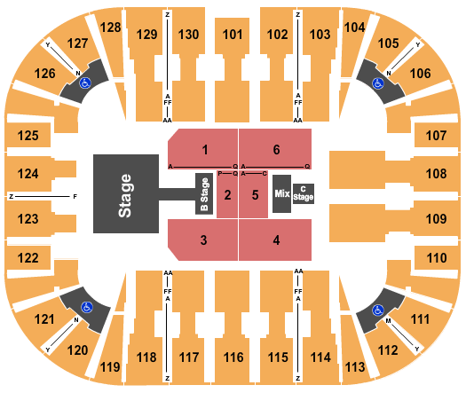 EagleBank Arena Mana Seating Chart