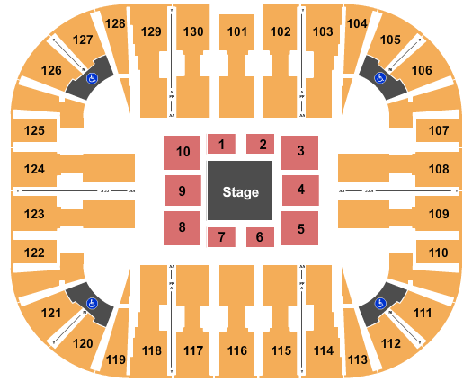 EagleBank Arena Center Stage Seating Chart