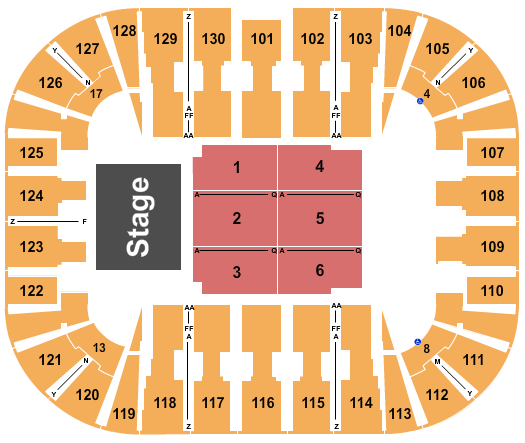 EagleBank Arena Myke Towers Seating Chart