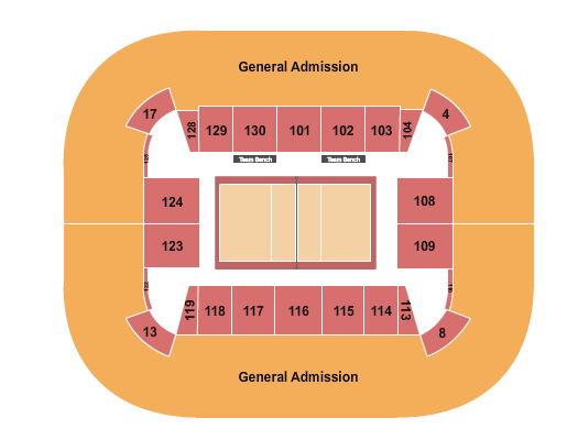 EagleBank Arena Volleyball Seating Chart
