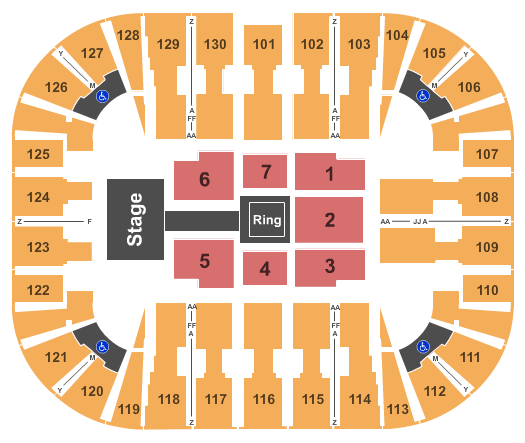 EagleBank Arena WWE Seating Chart