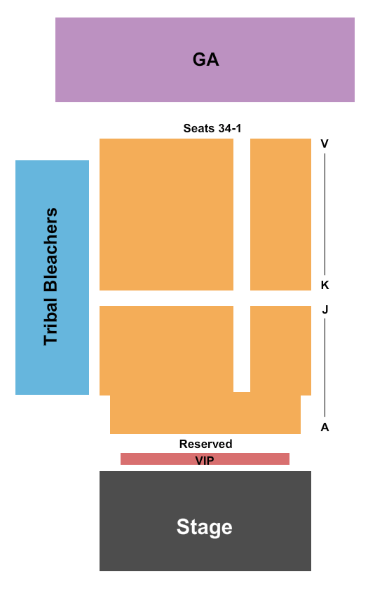 Eagle Mountain Casino, End Stage Seating Chart | Star Tickets