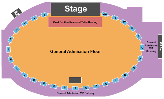 seating chart for Eagles Ballroom - Bronco - eventticketscenter.com