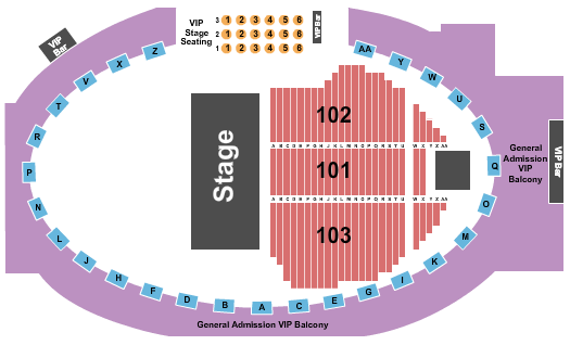Eagles Ballroom Endstage Reserved Seating Chart