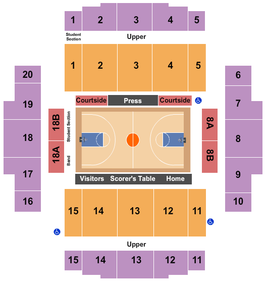Earle A. Chiles Center Basketball Seating Chart