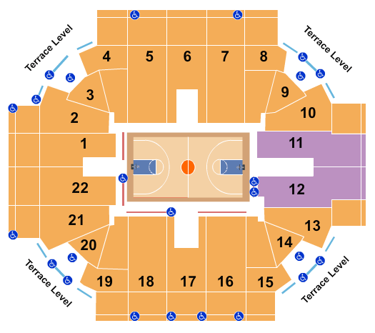 Robins Center Basketball Seating Chart