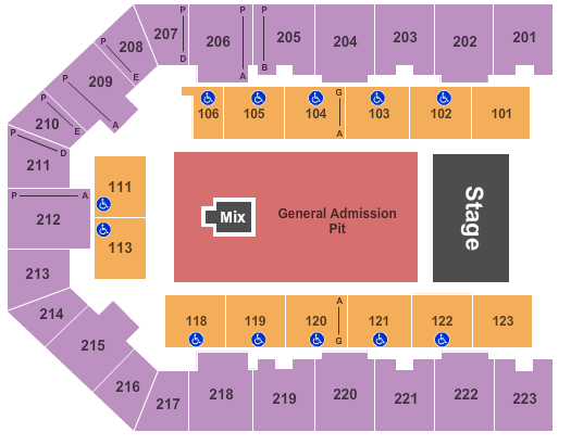 Appalachian Wireless Arena Endstage GA Floor Seating Chart
