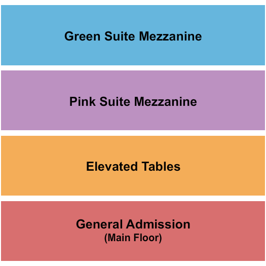 Eastside Bowl GA/Tables/Mezz Seating Chart