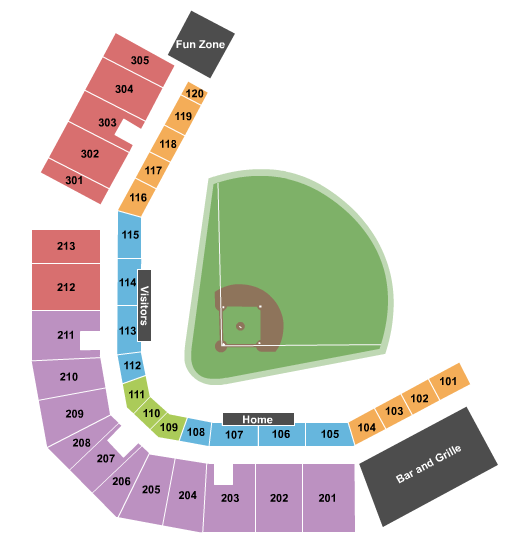 Eastwood Field Baseball Seating Chart
