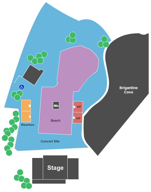 Echo Beach at Budweiser Stage General Admission with VIP Seating Chart