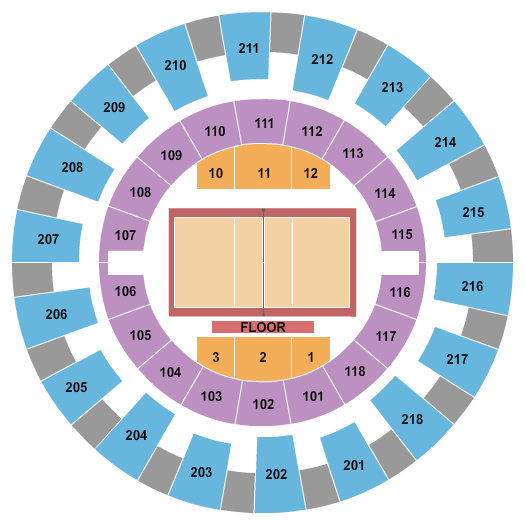 Ed & Rae Schollmaier Arena Volleyball Seating Chart