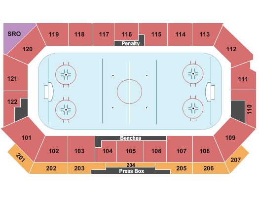 Ed Robson Arena Hockey 3 Seating Chart