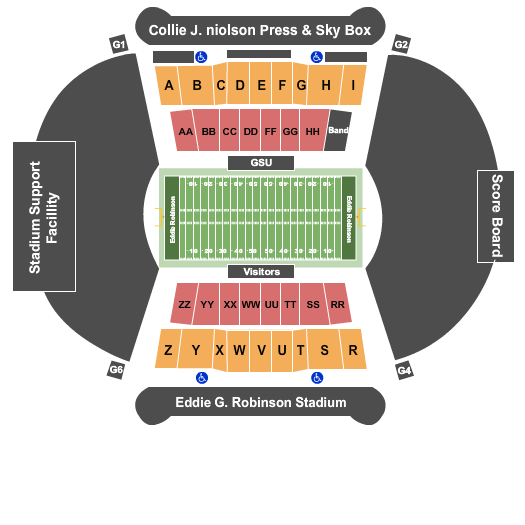Eddie Robinson Stadium Football Seating Chart