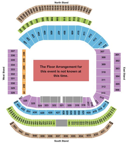 Eden Park - New Zealand Generic Floor Seating Chart