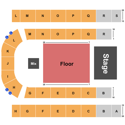 Edmonton EXPO Endstage Floor Seating Chart