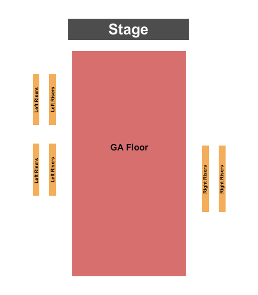 Egyptian Room At Old National Centre Endstage GA Floor & Risers Seating Chart