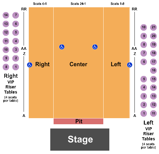 Egyptian Room At Old National Centre End Stage Seating Chart