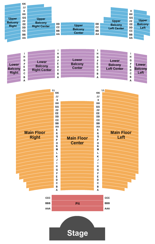 Egyptian Theatre - DeKalb Endstage Pit Seating Chart