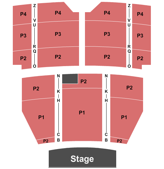 Egyptian Theatre - Boise P1-P4 Seating Chart