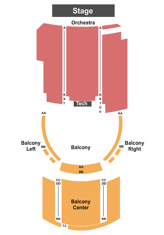 Eichelberger Performing Arts Center End Stage 2 Seating Chart