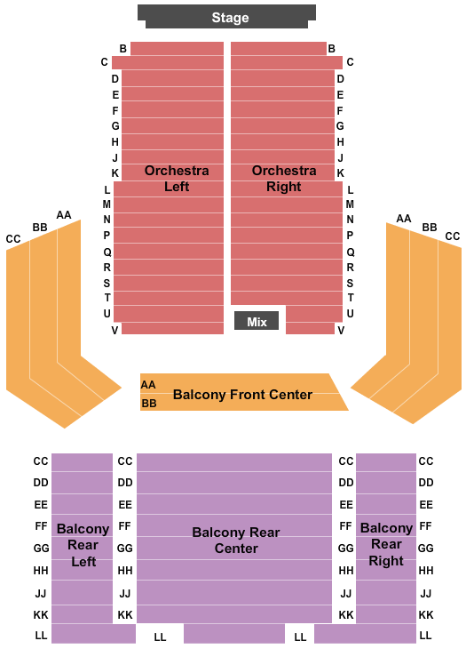 Eichelberger Performing Arts Center End Stage Seating Chart