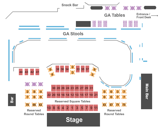 8 Seconds Saloon Seating Chart