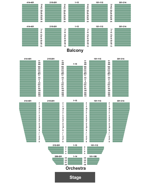 Eisenhower Hall Theatre End Stage Seating Chart