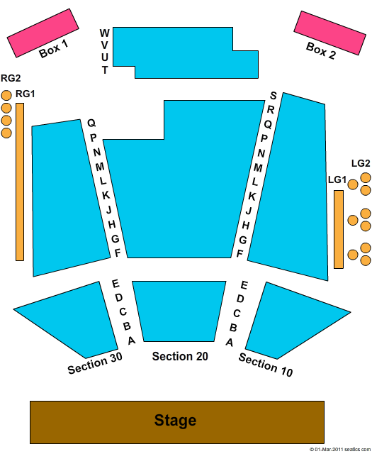 Eldorado Showroom at Eldorado Casino - NV End Stage Seating Chart