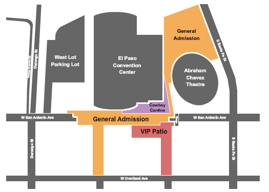 El Paso Convention Center Outdoor Plaza Endstage Seating Chart