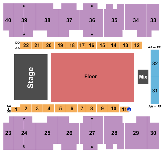 El Paso County Coliseum Endstage 2 Seating Chart