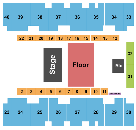 El Paso County Coliseum Endstage 5 Seating Chart