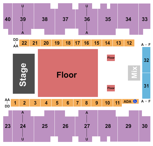 El Paso County Coliseum Endstage Flr Seating Chart