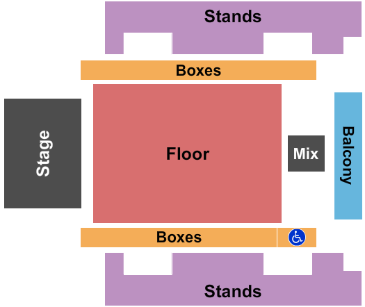 El Paso County Coliseum GA Floor Box Stnd Balc Seating Chart