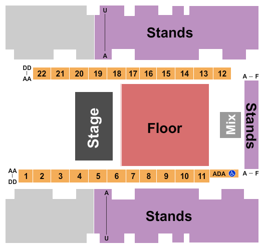 El Paso County Coliseum Half House GA Floor Seating Chart