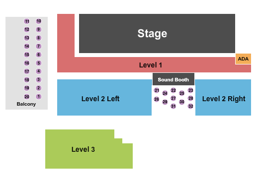 Electric City Level 1-3 Seating Chart