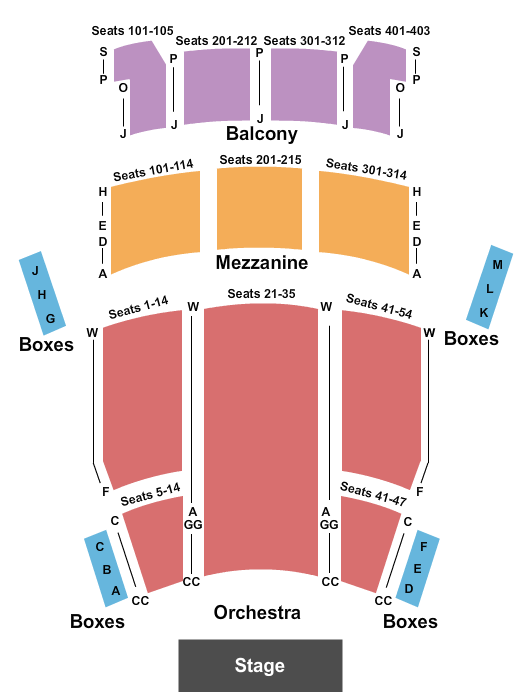 seating chart for Elgin Theatre - End Stage - eventticketscenter.com