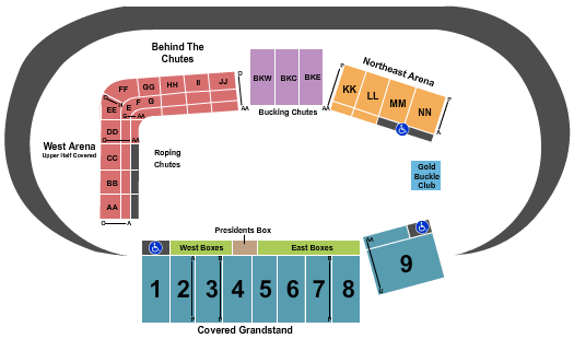 Ellensburg Rodeo Rodeo Seating Chart