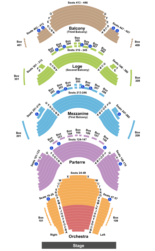 Ellie Caulkins Seating Chart View