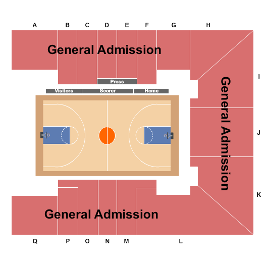 Elma Roane Fieldhouse Basketball Seating Chart