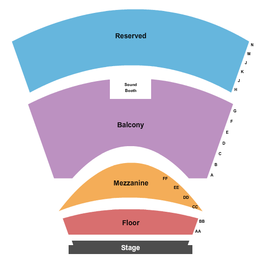 Elsie C. Brackett Theatre Endstage 2 Seating Chart